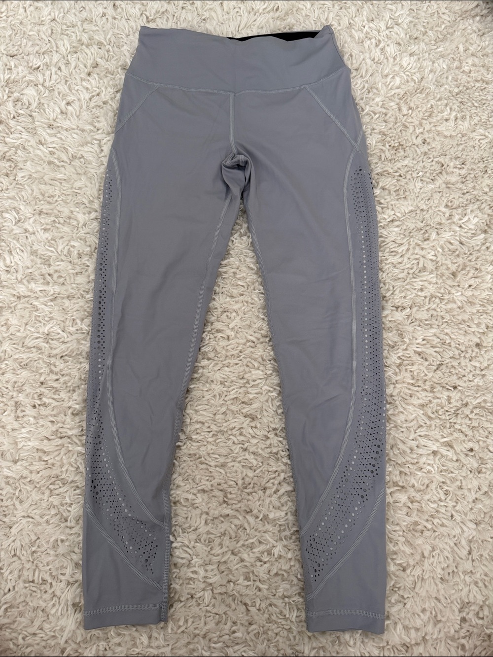 Victoria's Secret Gray High-Waist Laser Cut Leggings